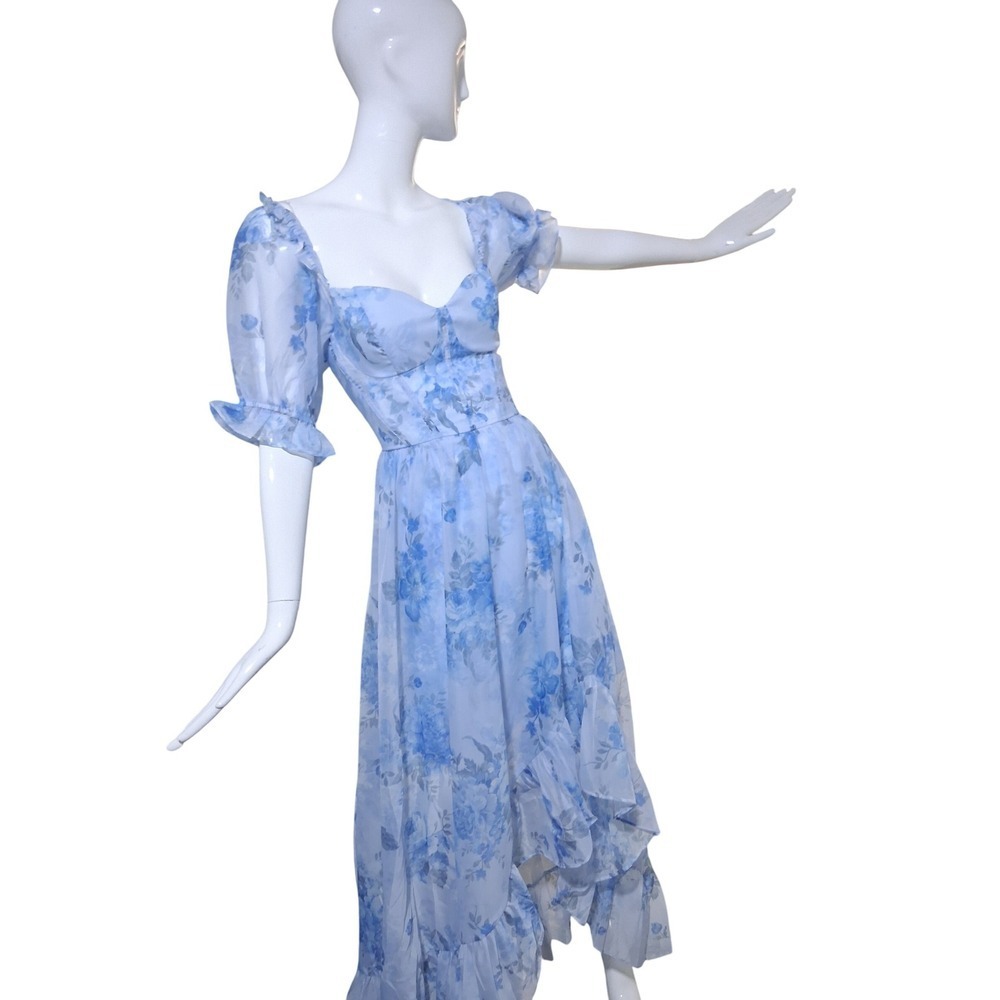Mi Ami Regency Ethereal Fairycore Women's‎ Large Babydoll Corset Milkmaid Dress - Picture 4 of 13
